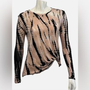 NWT Young Fabulous & Broke Light Pink Tie Dye Long Sleeve Top, XS